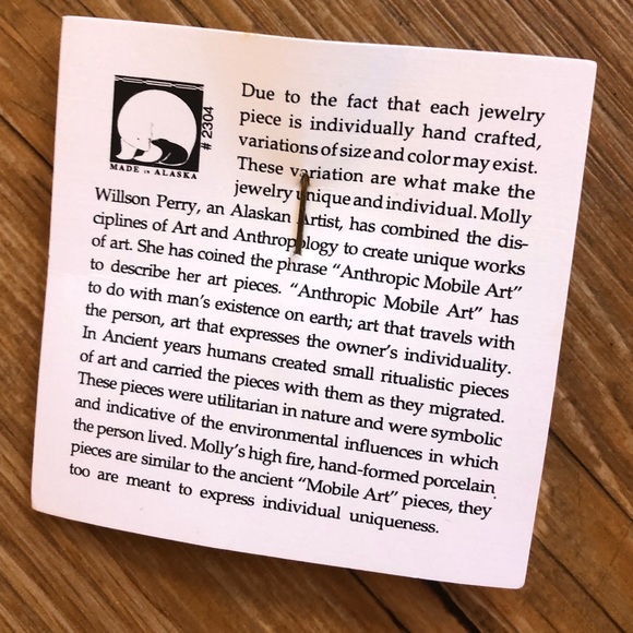 Molly Willson Perry Handcrafted Polar Bear Pin - Picture 4 of 6